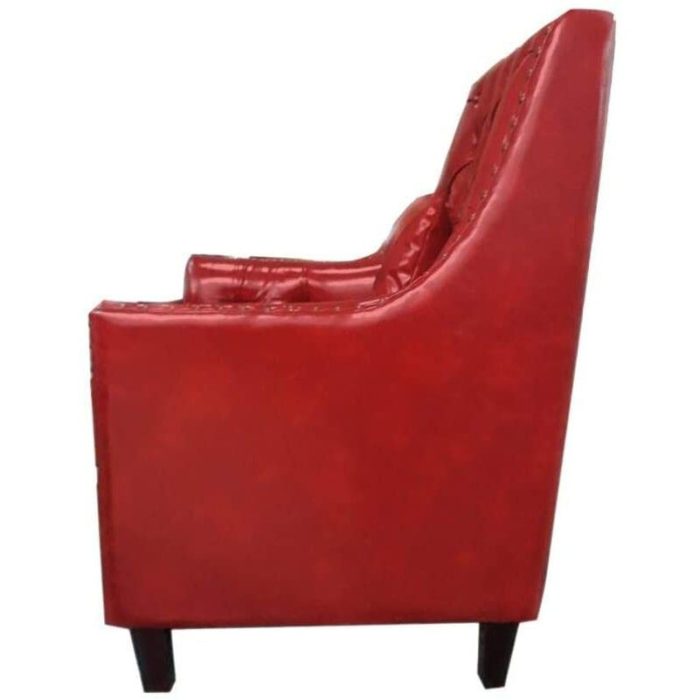 0084105 Furniture Tufted Armchair With Nail Heads Red Dubai Sharjah Abu Dhabi