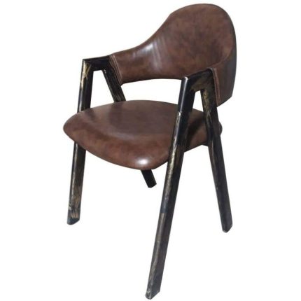 0084291 Arm Chair With High Density Foam Sitting Brown Dubai Sharjah Abu Dhabi