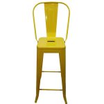 0538991 Modern Metal Bar Stool Chair Yellow Dubai Sharjah Abu Dhabi