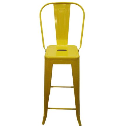 0538991 Modern Metal Bar Stool Chair Yellow Dubai Sharjah Abu Dhabi