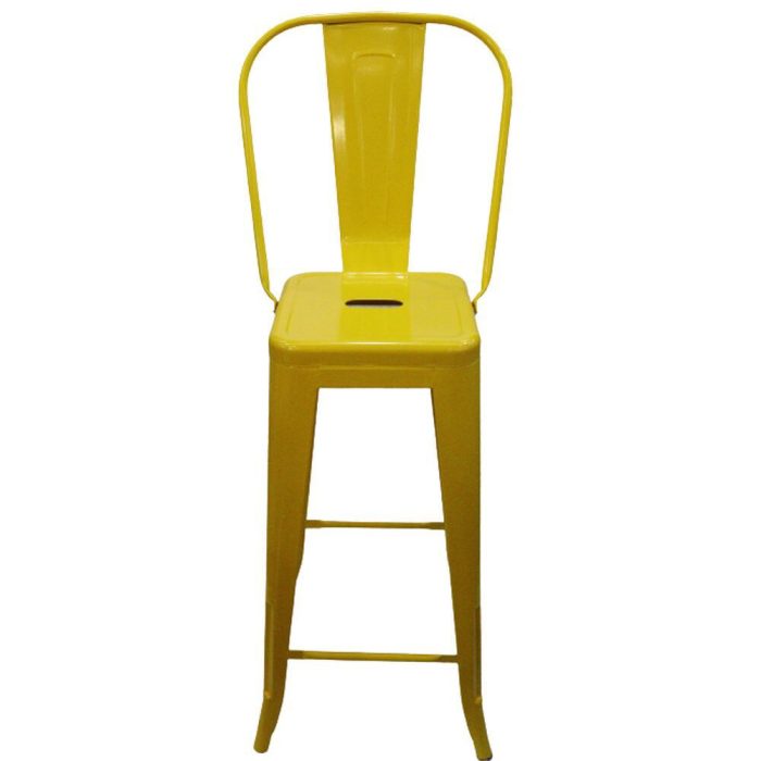 0538991 Modern Metal Bar Stool Chair Yellow Dubai Sharjah Abu Dhabi