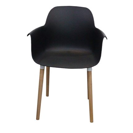 0583936 Fiber Plastic Chair With Wooden Legs Dubai Sharjah Abu Dhabi