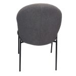 0584096 Armless Velvet Fabric Dining Chair Grey Dubai Sharjah Abu Dhabi