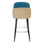 0634995 Pu Leather Bar Chair Blue Grey Dubai Sharjah Abu Dhabi