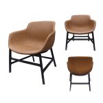 Dining Chair with Powder Coated Metal legs