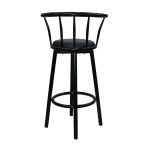 Luxury Design Leather Bar Stool Chair Black