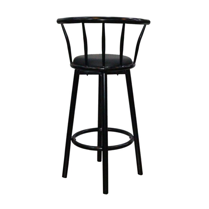 Luxury Design Leather Bar Stool Chair Black