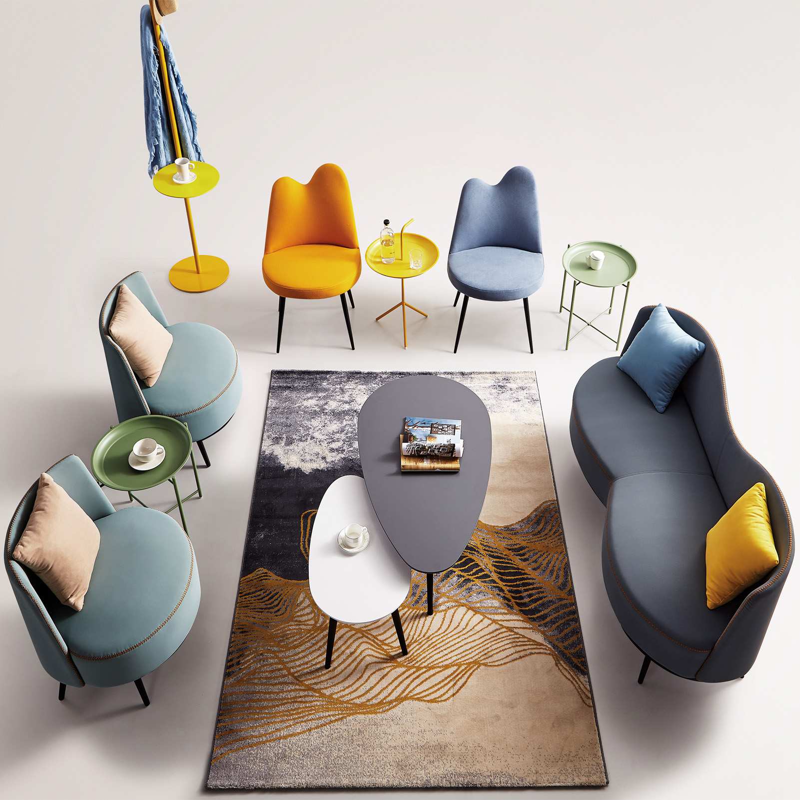 Accent Armchair with Cushion, PU Leather Dubai Sharjah Abu Dhabi1