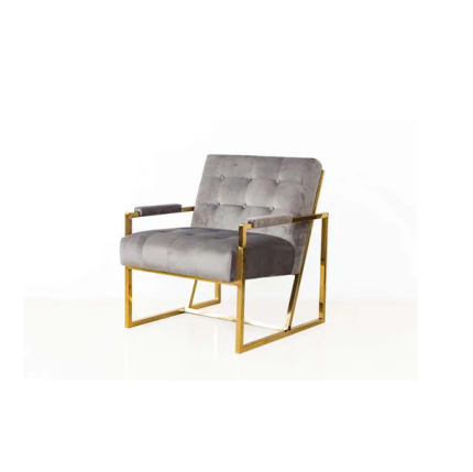 Armchairs Sofa With Distinct Style Frame, Grey