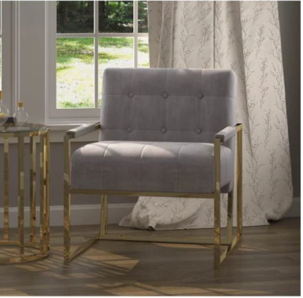 Armchairs Sofa With Distinct Style Frame, Grey