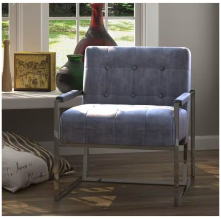 Armchairs Sofa With Distinct Style Frame, Grey