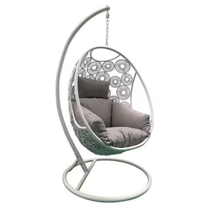 Creative Living Swing with Cushion, White & Grey