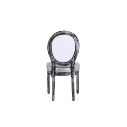 Creative Living Vintage Design Upholstered Chair W/ Acrylic Glass Back, Multicolour