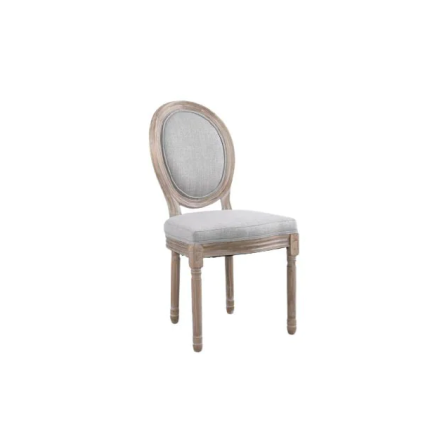 Creative Living Vintage Design Upholstered Chair, Grey