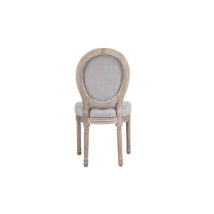 Creative Living Vintage Design Upholstered Chair, Grey