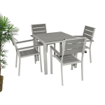 Dining Table With 4 Chairs, Grey