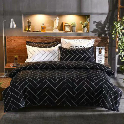 Duvet Bedding Cover, Set Of 6 - Black