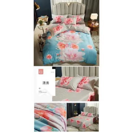 Duvet Bedding Cover, Set Of 6 - Blue & Grey