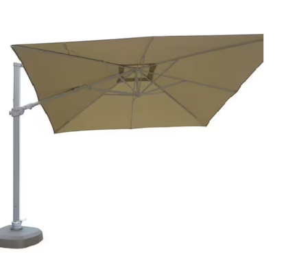 Graphite Frame Umbrella with Left and Right Tilt - White