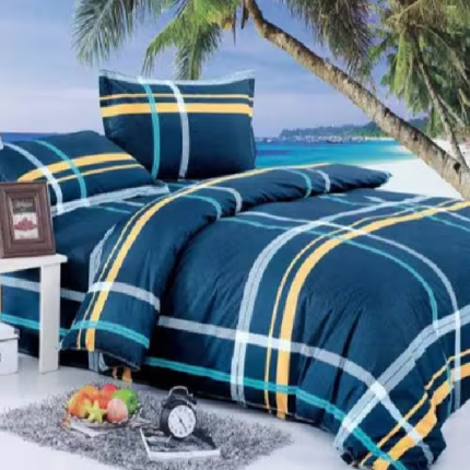 King Size Duvet Cover Set, Blue, Set of 6 Pcs - Blue