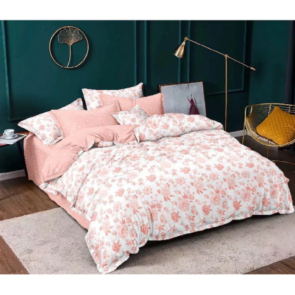 King Size Duvet Floral Cover Set, Set of 6pcs