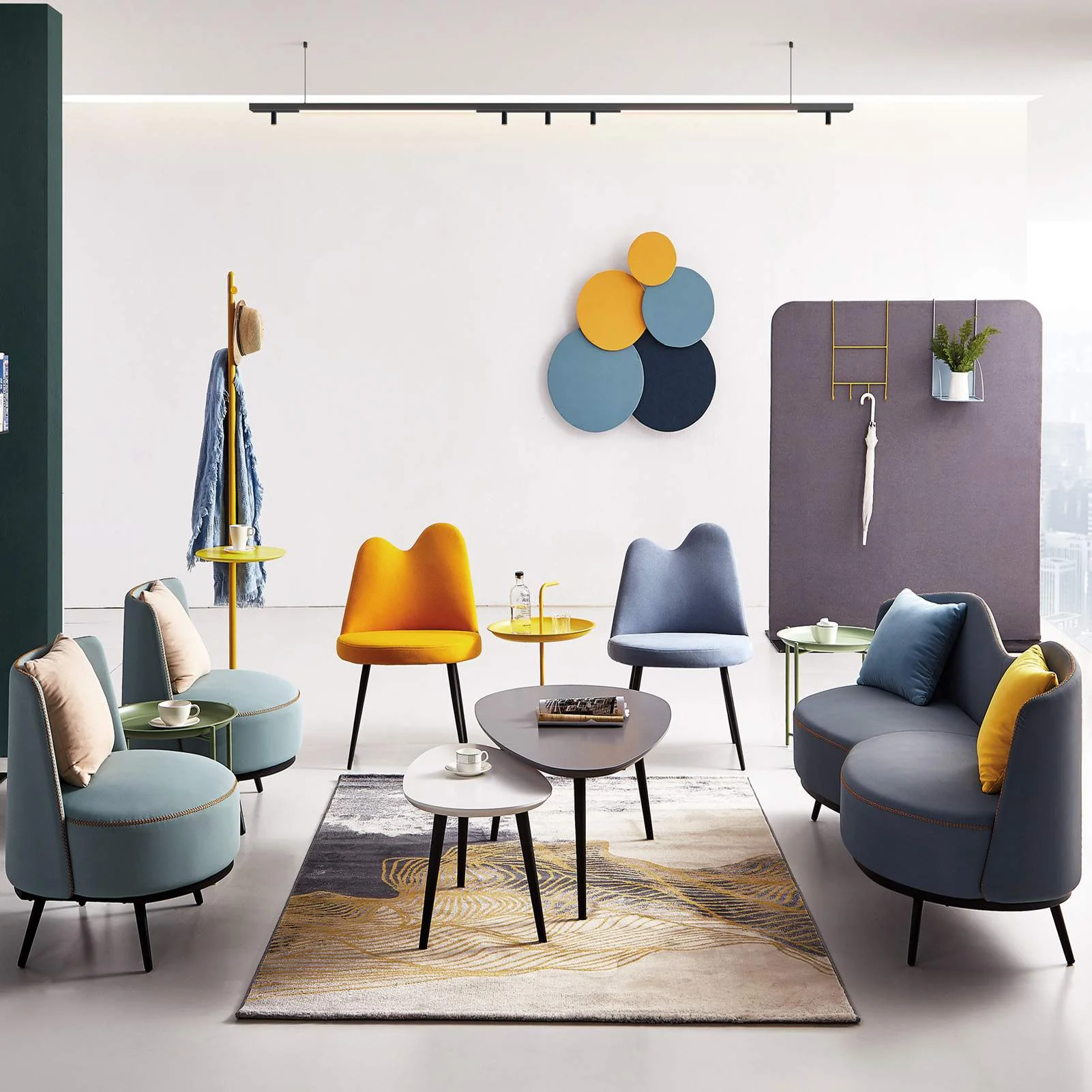 Navar Accent Chair with Cushion,PU Leather Dubai Sharjah Abu Dhabi
