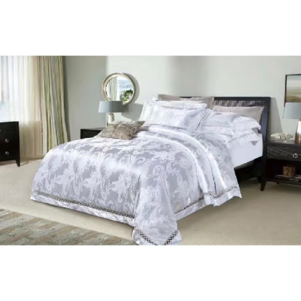 Silk & Cotton King Size Duvet Cover Set, Set of 6pcs