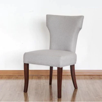 Solid Wood Linen Fabric Armless Chairs