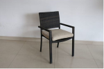 Trendy Wicker Glass Dining Table Sets for 4 People, Brown