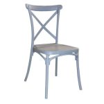 0589317 Classical Armless Fiber Plastic Chair White Dubai Sharjah Abu Dhabi