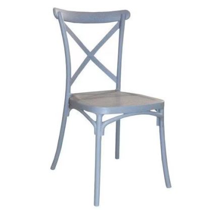0589317 Classical Armless Fiber Plastic Chair White Dubai Sharjah Abu Dhabi