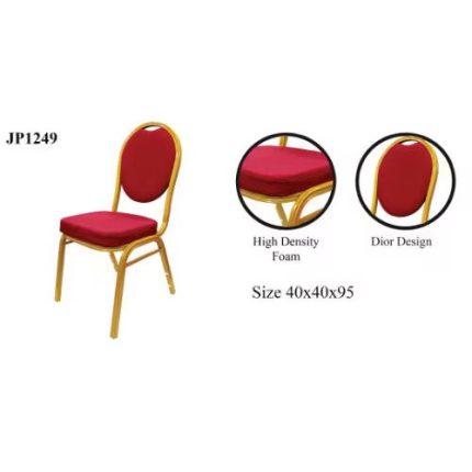 0632441 Premium Modern Banquet Chair Red Gold Dubai Sharjah Abu Dhabi
