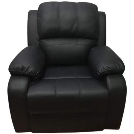 0084117 Faux Leather Recliner Single Seater Black Dubai Sharjah Abu Dhabi
