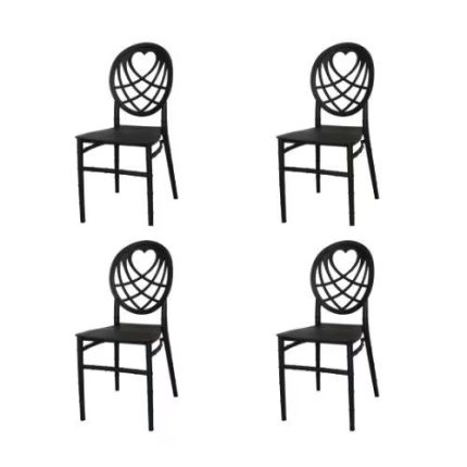 0638596 Classical Heart Hack Dining Chair Black Dubai Sharjah Abu Dhabi
