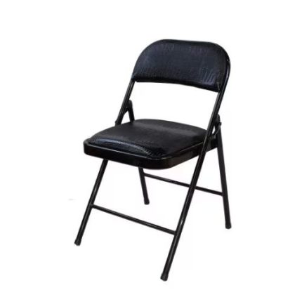 0632483 Folding Chair With Powder Coated Metal Legs Black Dubai Sharjah Abu Dhabi