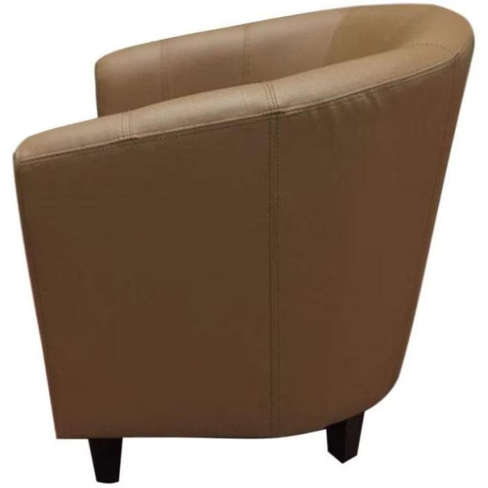 0084178 U Shape Designed Single Sofa Brown Dubai Sharjah Abu Dhabi