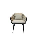 0410537 Rope Designed Armchair Vissle Dark Grey Dubai Sharjah Abu Dhabi