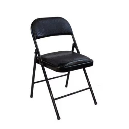 0632484 Folding Chair With Powder Coated Metal Legs Black Dubai Sharjah Abu Dhabi