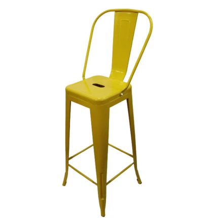 0538990 Modern Metal Bar Stool Chair Yellow Dubai Sharjah Abu Dhabi