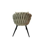 0410538 Rope Designed Armchair Vissle Dark Grey Dubai Sharjah Abu Dhabi