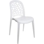 0084134 Round Polypropylene Dining Chairs White Dubai Sharjah Abu Dhabi