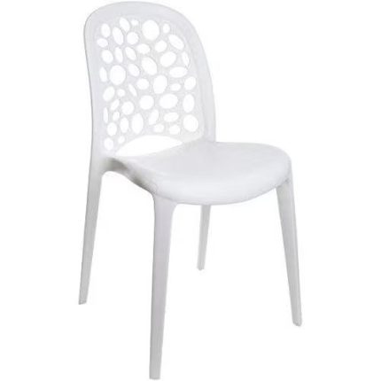 0084134 Round Polypropylene Dining Chairs White Dubai Sharjah Abu Dhabi