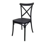 0632502 Modern light Weight Fiber Plastic Chair Black Dubai Sharjah Abu Dhabi