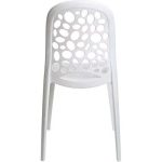 0084135 Round Polypropylene Dining Chairs White Dubai Sharjah Abu Dhabi