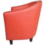 Furniture Leather Single Seater Sofa Orange Dubai Sharjah Abu Dhabi