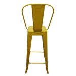 0538992 Modern Metal Bar Stool Chair Yellow Dubai Sharjah Abu Dhabi