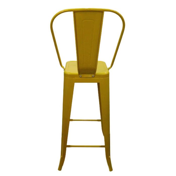 0538992 Modern Metal Bar Stool Chair Yellow Dubai Sharjah Abu Dhabi