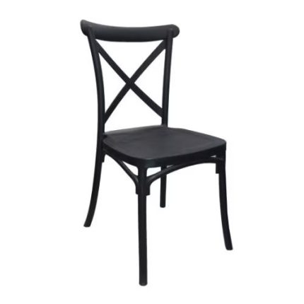 0632503 Modern light Weight Fiber Plastic Chair Black Dubai Sharjah Abu Dhabi