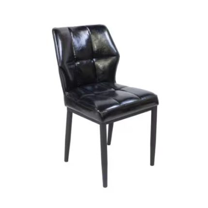 0632517 Premium Leather Dining Chair Black Dubai Sharjah Abu Dhabi