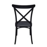 0632504 Modern light Weight Fiber Plastic Chair Black Dubai Sharjah Abu Dhabi